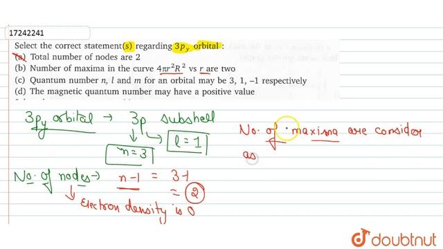 Select the correct statement (s) regarding `3p_(y)` orbitl : смотреть онлайн