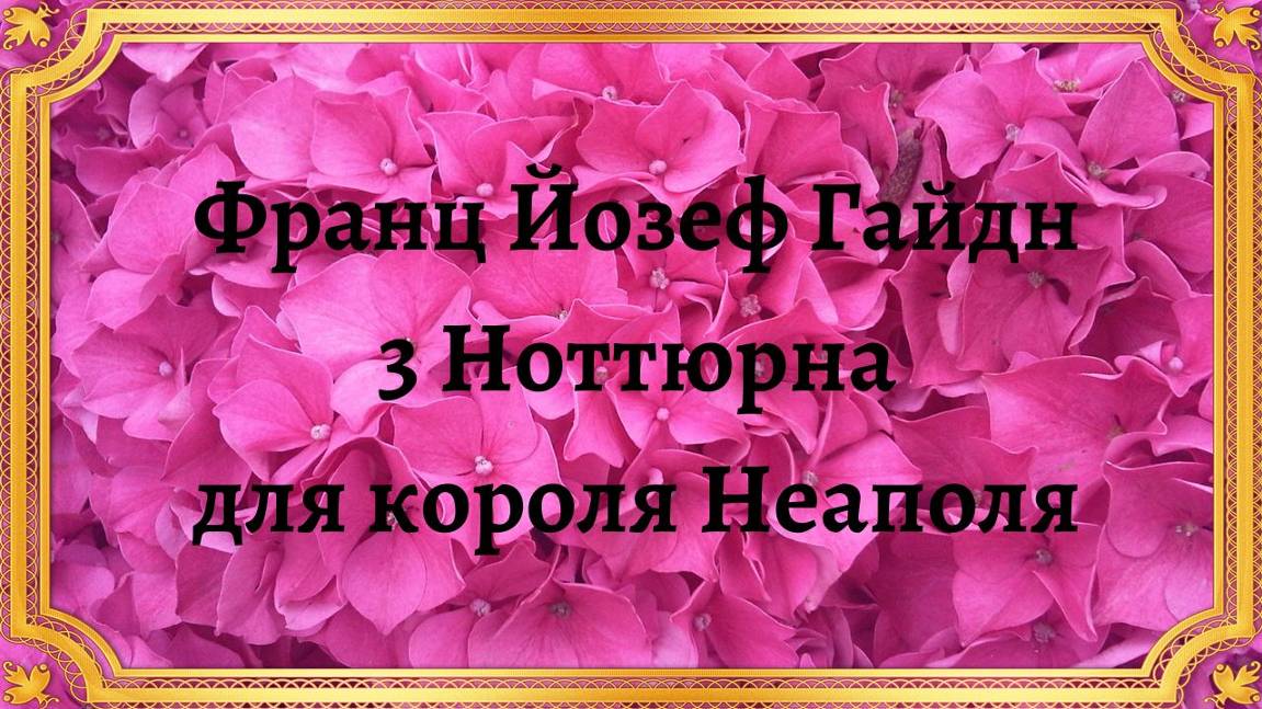 Франц Йозеф Гайдн 3 Ноттюрно для короля Неаполя смотреть онлайн