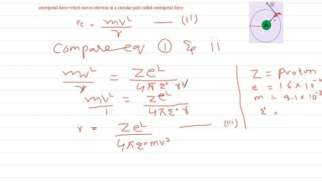 Derivation of radius of electron in an nth orbit смотреть онлайн
