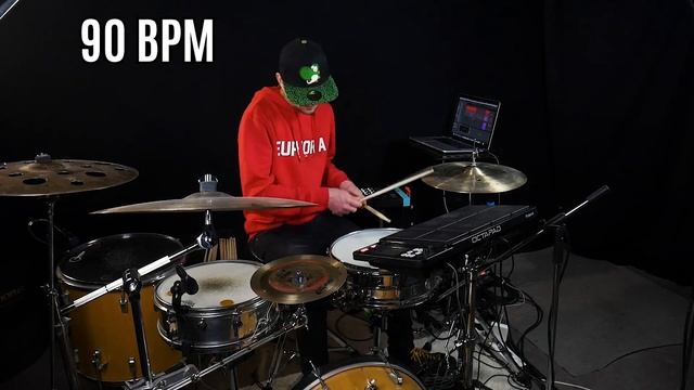 Wonky Hip Hop Drum Loop 90 BPM // The Hybrid Drummer смотреть онлайн