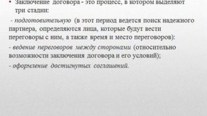 Лекция 2. Содержание и заключение договора