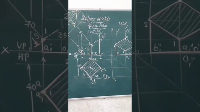 Section of Square Prism/ Engineering Drawing/ Engineering Graphics/ viralvideo смотреть онлайн