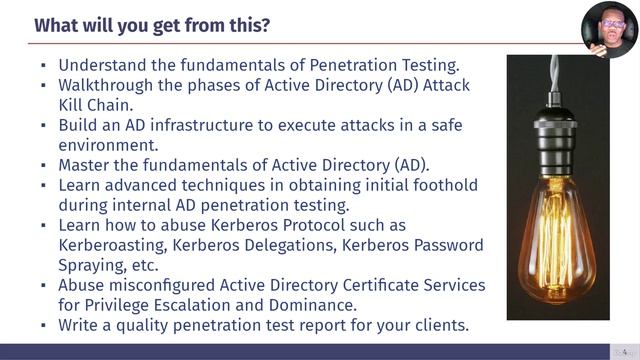 AD Pentest 00 Module  - 4 -Course Expectations