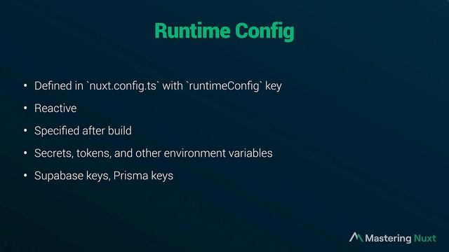 076 - Mastering Nuxt - 7-6 Runtime Config and App Config - HD смотреть онлайн