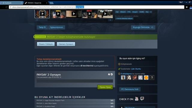 PAYDAY 2 Steam'de ÜCRETSİZ !!!! смотреть онлайн