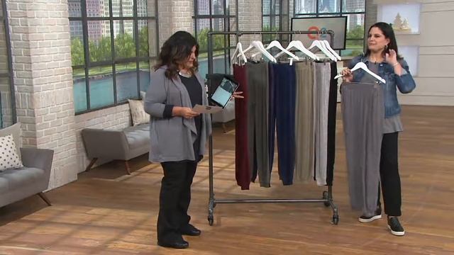 AnyBody Loungewear Brushed Hacci Jogger Pants on QVC смотреть онлайн