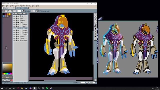 Speed Pixel Art Painting - Fidaris, the Space Adventurer with Aseprite смотреть онлайн