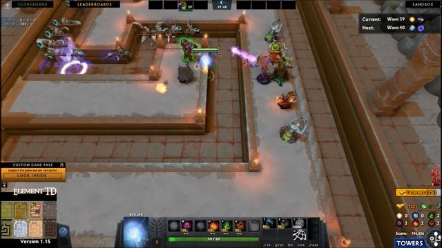Dota2 Element TD - Darkness-Fire-Nature-Earth #2 (Insane difficulty) смотреть онлайн