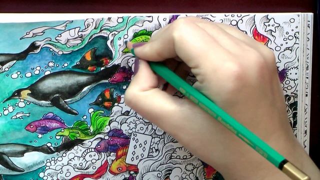 Colouring 'Imagimorphia'. Ocean world. смотреть онлайн