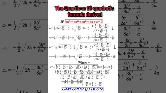 THE CUBIC AND THE QUARTIC FORMULA 🧐 смотреть онлайн