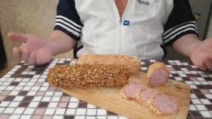 Как Сделать Посыпку (Обсыпку) на Колбасу/Сервелат на Праздничный Стол 2022/Колбаса в Специях/(0+)