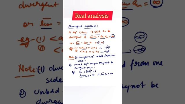 Divergent sequence of real analysis #successtechmath #csirnet #gate #mathematics #iitjam смотреть онлайн