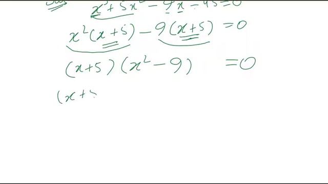 Solve the equation by factorizing method: x^3+5x^2-9x-45=0 in Urdu/Hindi смотреть онлайн
