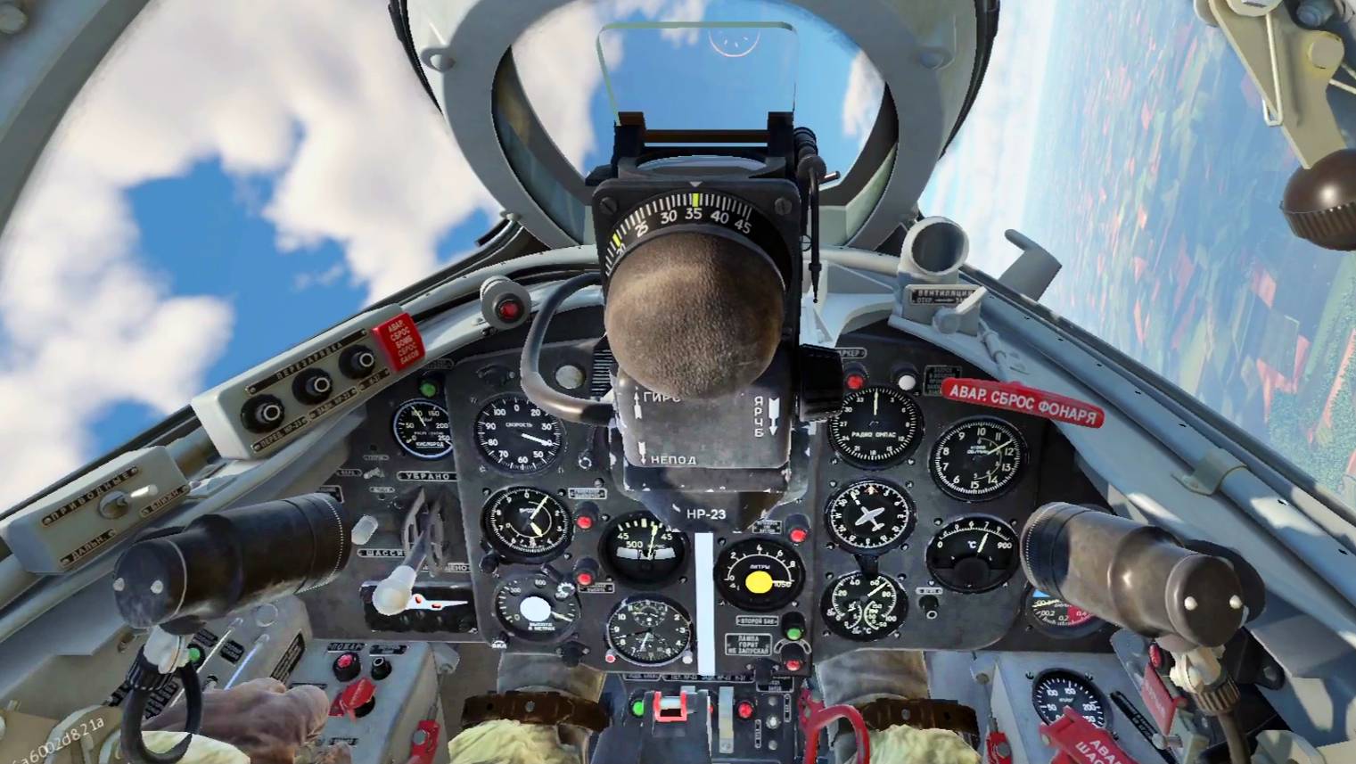 Бой на МиГ-17 в VR шлеме в War Thunder. смотреть онлайн