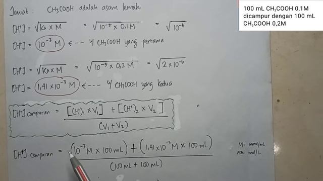 Soal-Soal | Berapa pH Campuran 300 mL HNO3 0,1 M dicampur dengan 200 mL CH3COOH 0,1 M | Q&A смотреть онлайн