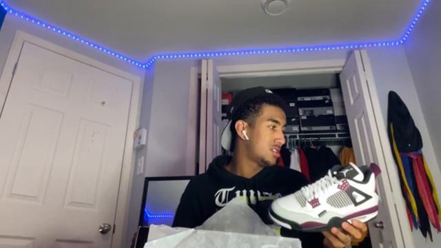 FIRST LOOK AT THE AIR JORDAN 4 PSG SNEAKER REVIEW смотреть онлайн