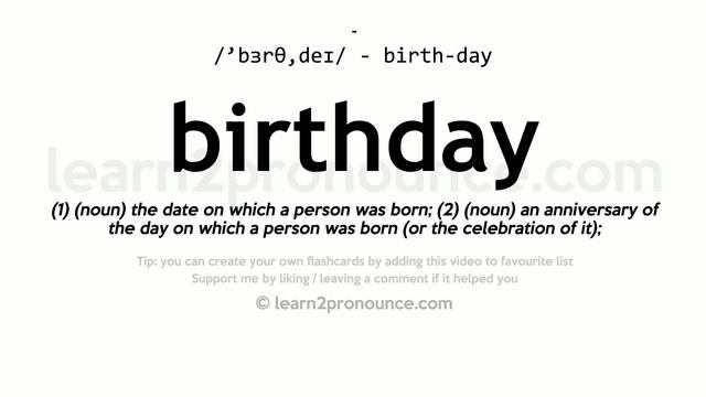 Pronunciation of Birthday | Definition of Birthday смотреть онлайн