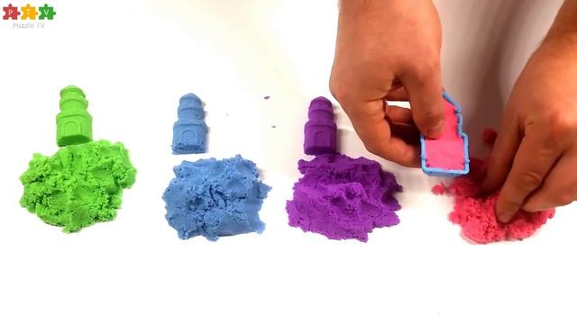 Build toy castles from the kinetic sand смотреть онлайн
