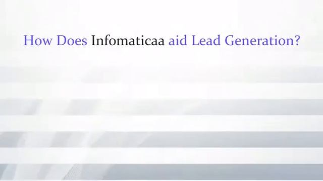 lead generation service provider Infomaticaa смотреть онлайн