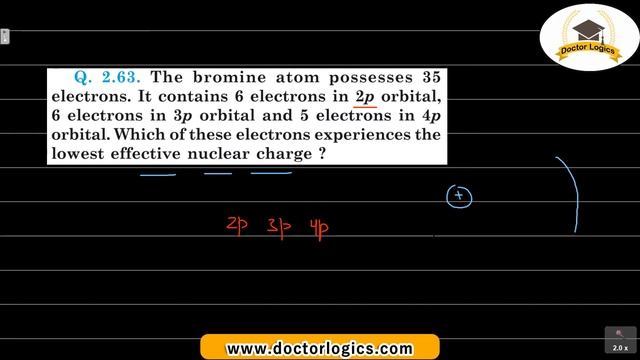 The bromine atom possesses 35 electrons. It contains 6 electrons in 2p orbital, 6 electrons in 3p смотреть онлайн