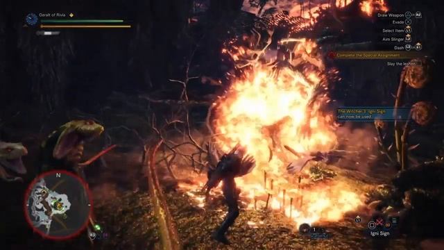 The Leshen Appears | The Witcher 3 x Monster Hunter World PS4 смотреть онлайн