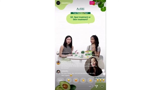 Skincare for acne, sensitive and oily skin - IG Live with Clozette x Mentholathum Acnes смотреть онлайн