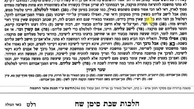 118. Мишна Брура, 308:19-21 смотреть онлайн