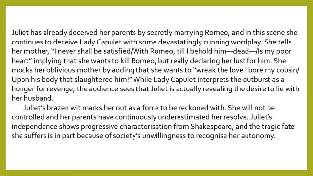 Juliet Quick Character Analysis смотреть онлайн