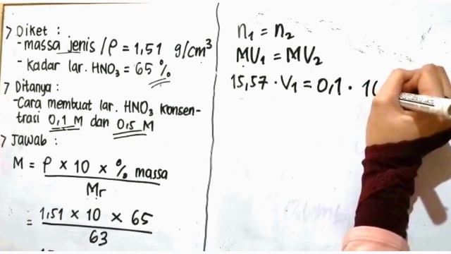 pembuatan larutan asam nitrat konsentrasi 0,1 M dan 0,5 M смотреть онлайн