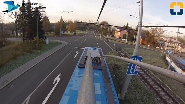 MHD Ostrava - Trolejbusová Linka 110 - GoPro Front View From Pantograph