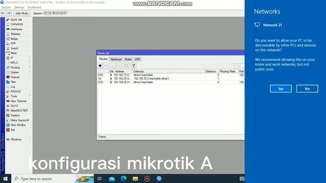 KONFIGURASI STATIC ROUTING (2 MIKROTIK) смотреть онлайн