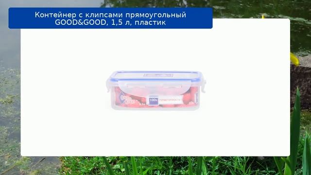 Контейнер с клипсами прямоугольный GOOD&GOOD, 1,5 л, пластик обзор смотреть онлайн