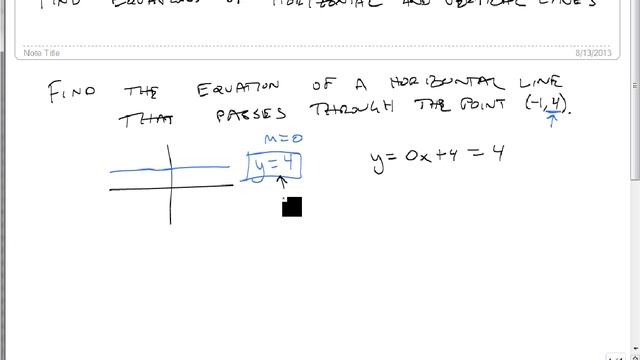 Find Equation of Horizontal and Vertical Lines смотреть онлайн