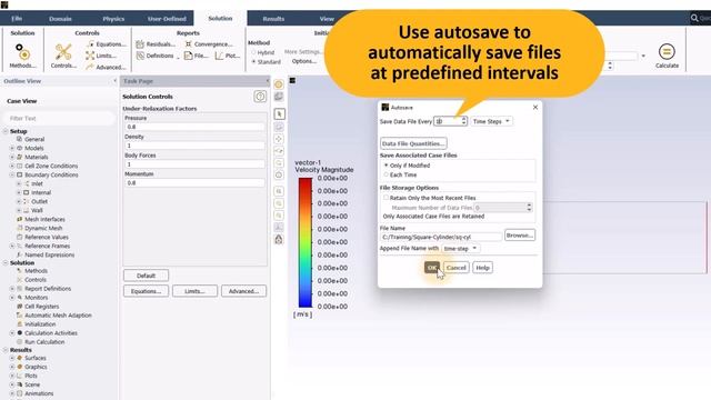 Tutorial Transient Flow Modeling in Ansys Fluent Lesson 2 смотреть онлайн