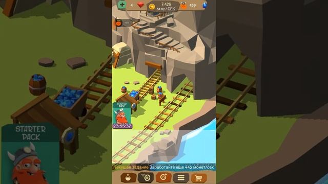 Miner Empire - кликер и добыча в шахтах гномы смотреть онлайн