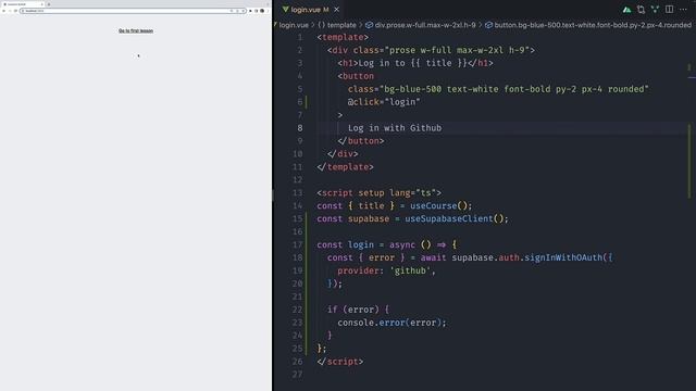 040-Mastering Nuxt - 4-6 Logging in with Github - HD смотреть онлайн