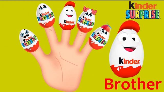 The Finger Family Song|Nursery Rhymes|Kinder Surprise Eggs| Песенка про пальчики. Киндер смотреть онлайн