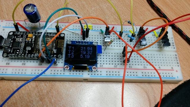 Arduino ESP8266 OLED SSD DS18B20 смотреть онлайн