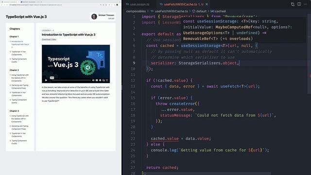 051 - Mastering Nuxt - 5-7 Creating the useFetchWithCache Composable - HD смотреть онлайн