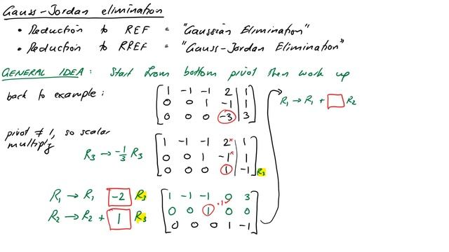 Solving linear systems with free variables: Gauss-Jordan elimination смотреть онлайн