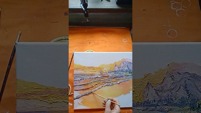 Картина закат на море Симеиз #картинамаслом #живопись #живопись #oilpainting #картина #painting смотреть онлайн