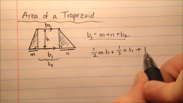 Derive the Formula for the Area of a Trapezoid смотреть онлайн
