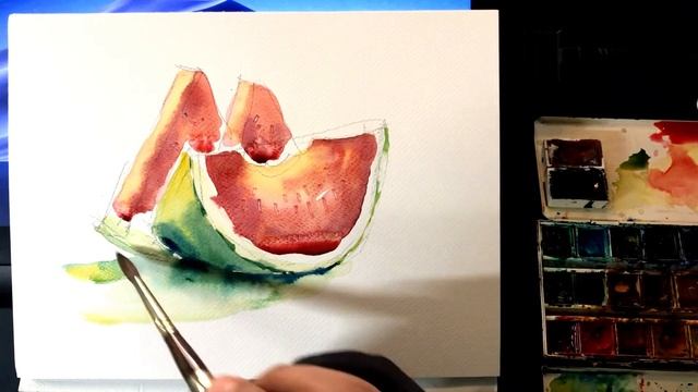 Watercolour | Watermelon | Timelapse by Amin Daud смотреть онлайн