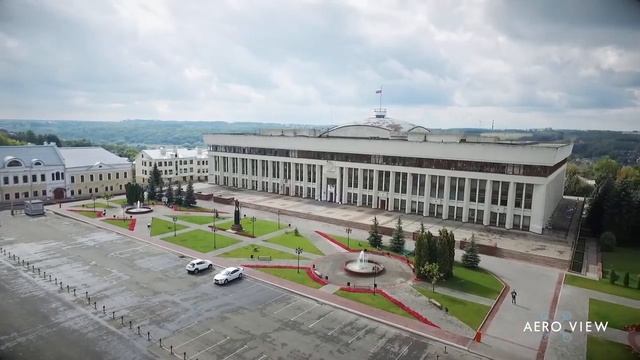 Калуга с высоты птичьего полёта – Гостиные ряды, каменный мост смотреть онлайн