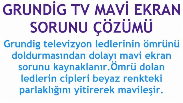 Grundig TV Mavi Ekran Sorunu Çözümü смотреть онлайн