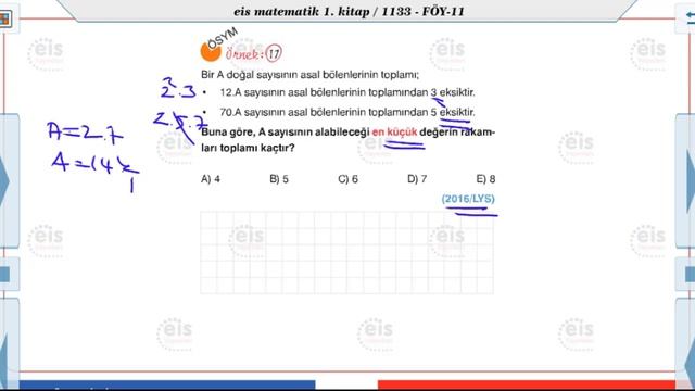 Matematik 1 - Asal Çarpanlara Ayırma 📚 смотреть онлайн