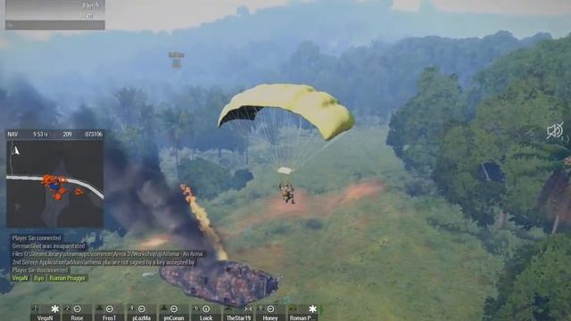 Arma 3 - Helicopter Hit by AA Parachute Drop смотреть онлайн