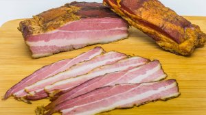 Домашний Бекон Горячего Копчения/Копченая Грудинка без Варки/Способ Сухого Посола/(0+)