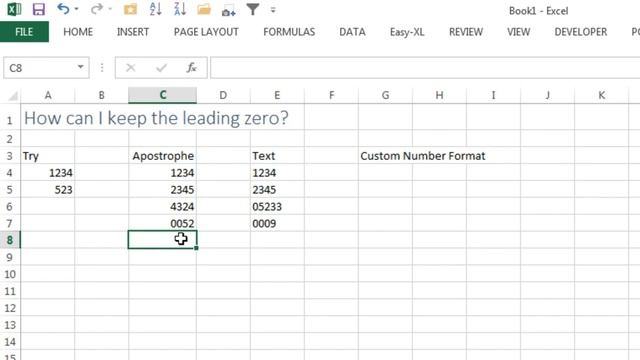 Excel - Keep Leading Zeroes During Data Entry - Episode 1878 смотреть онлайн