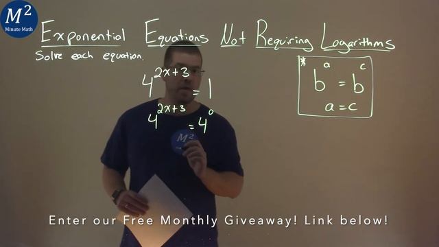 Solve 4^(2x+3)=1 смотреть онлайн